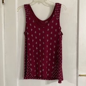 Printed tank style top and plain under tank top, sold as a set